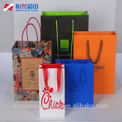 large Luxury recycled custom printing logo shopping pack paper bag