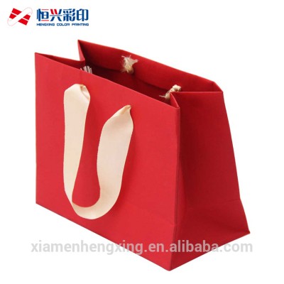 china red luxury for jewelry packaging carry paper bags shopping with your own logo kraft paper gift bag