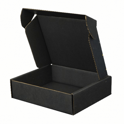 Custom Logo Black  Corrugated  Maliers Shipping Cosmetics Packaging Folding Box Printing